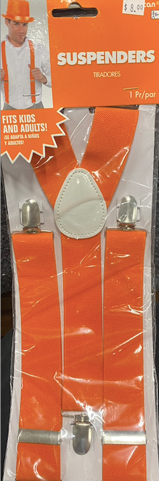 Orange Costume Suspenders