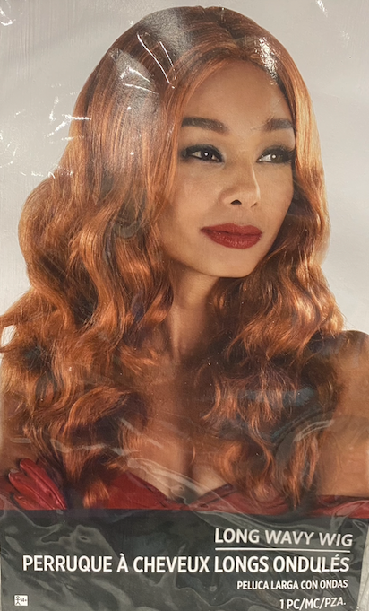 Long Wavy Orange Wig