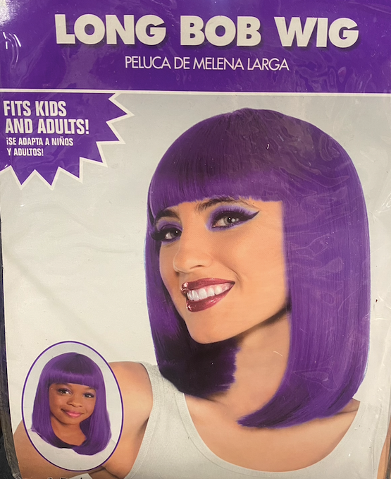 Long Bob Wig - Purple
