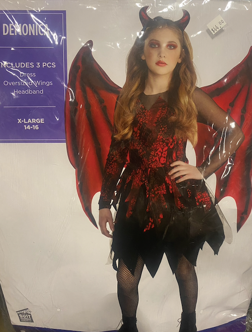 3pc. Demonica Halloween Costume: Youth XL 14-16