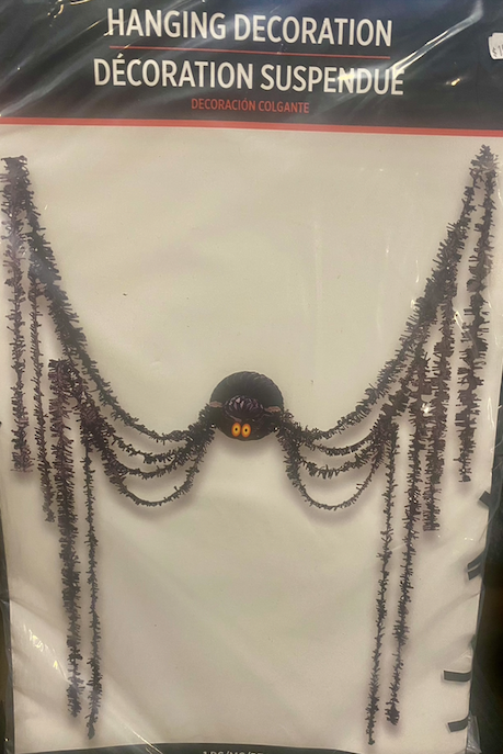 Hanging Spider Halloween Decoration 12'