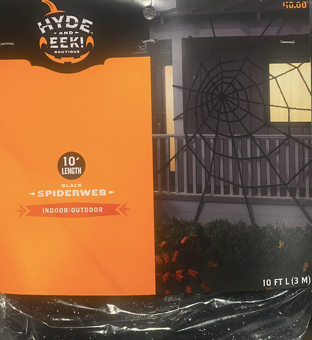 Halloween Decor: 10' Black Spiderweb