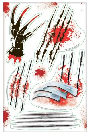 5pc. Nightmare On Elm Street Wall Cling Decals