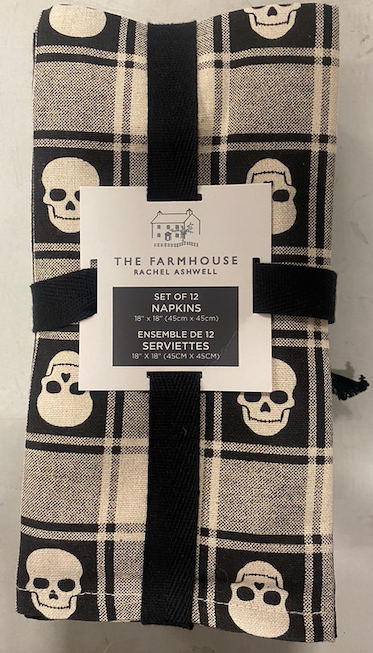 Plaid Skull Halloween Napkins - 12ct.