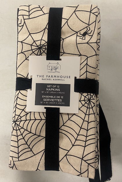 Spider On Web Halloween Napkins - 12ct.