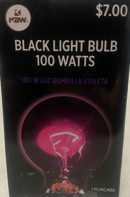 Black Light Bulb 100 Watts