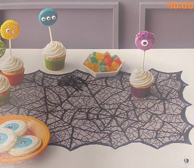 14"x48" Halloween Web Lace Tablecloth