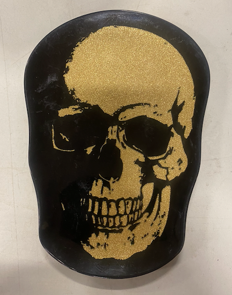15" Skull Halloween Platter