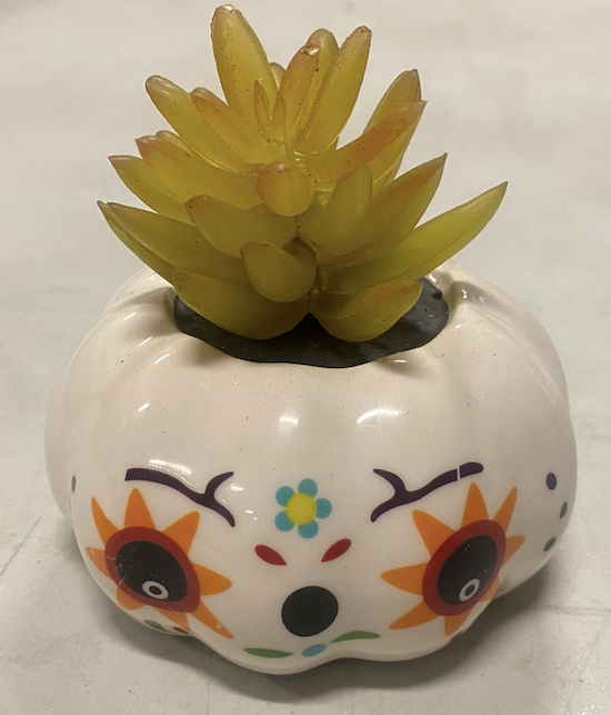 4" Mini Pumpkin Halloween Faux Succulent