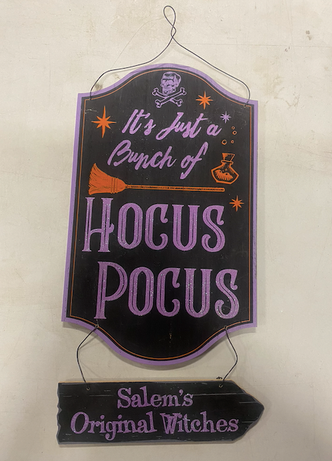 16" Hocus Pocus Hanging Halloween Wall Decor