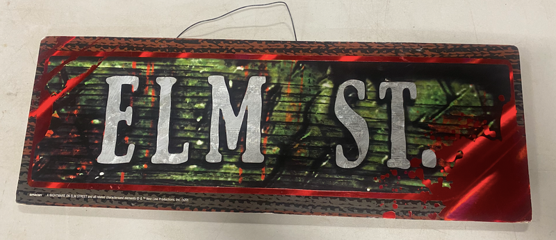 "ELM ST." Hanging Wall Halloween Wood Decoration