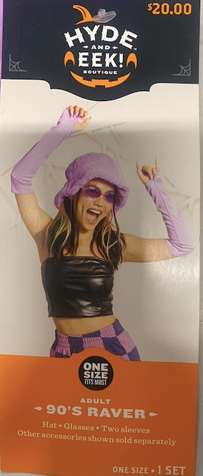 4pc. 90's Raver Adult Costume Accessories