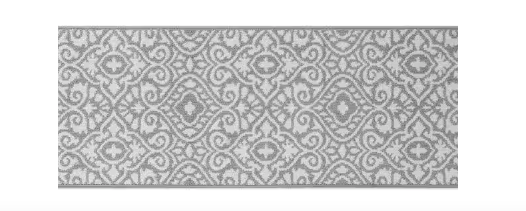 Feya 2-Tone Light Grey/Ivory Runner Area Rug 2'x6'
