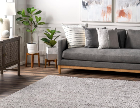 Gray Shag Area Rug 8'x8'10"