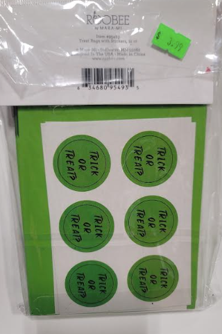 Halloween Treat Bags w/Stickers Frankenstein 12ct