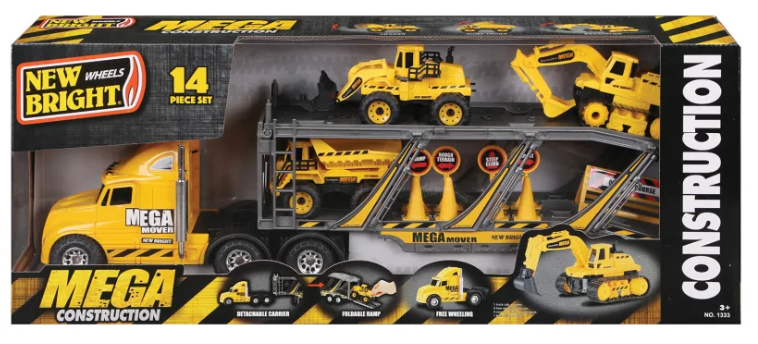 New Bright Mega Construction Mega Mover 14pc. Play Set