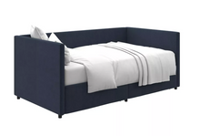 Load image into Gallery viewer, DHP Twin Daybed w/Storage - Blue Linen - NEW IN BOX
