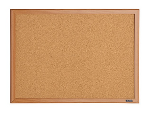 Quartet 85212 17" x 23" Cork Board with Oak Finish Frame