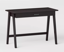 Load image into Gallery viewer, Paulo Wood Writing Desk with Drawer - Black
