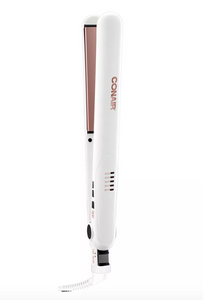 Conair Double Ceramic Flat Iron - White - 1"