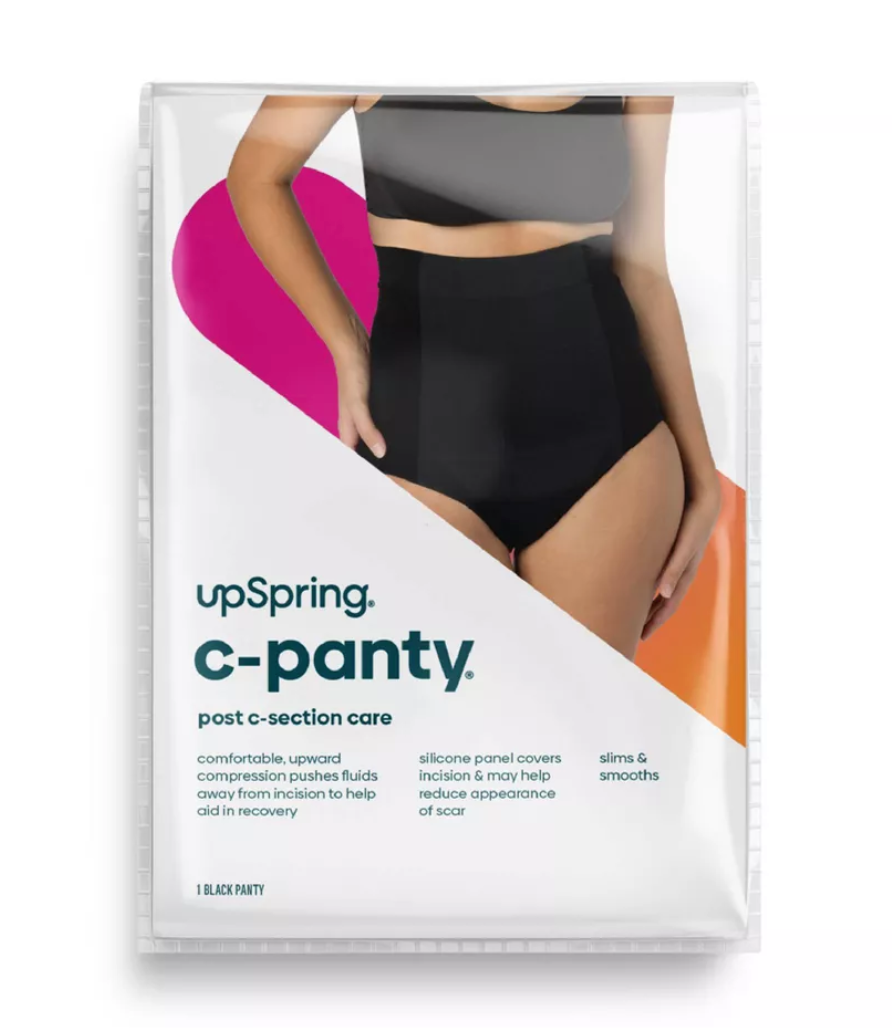 UpSpring C-Panty C-Section Recovery High Waist Underwear - Black