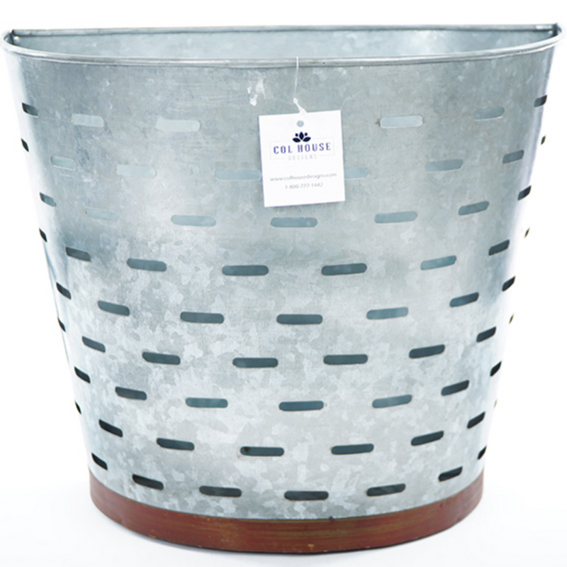 Col House Designs - Large Wall Hanging Bucket - indoor/outdoor