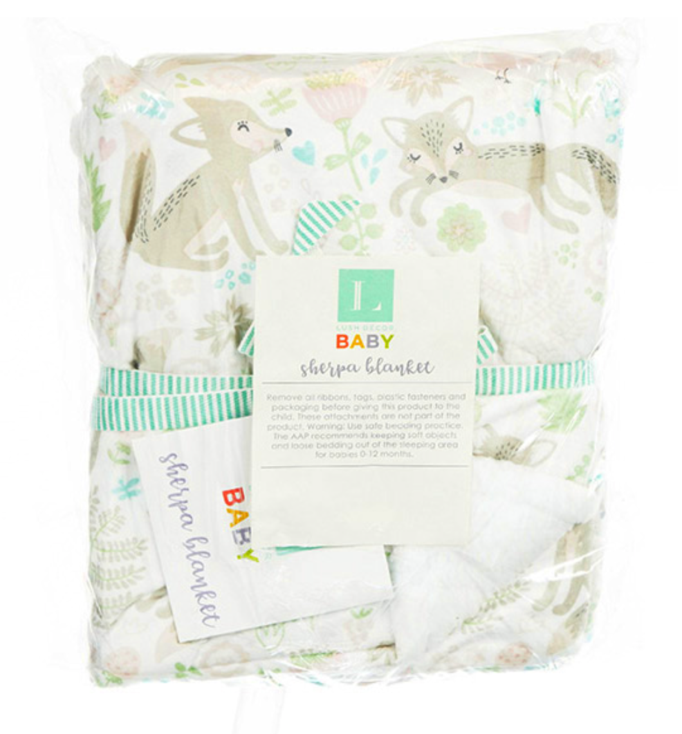 Sherpa Baby Blanket -Pixie Fox