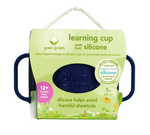 Silicone Learning Cup-Navy-12Mo+