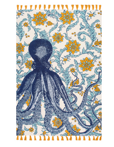 5' x 8' Thomas Paul Flatweave Cotton Octopus Rug