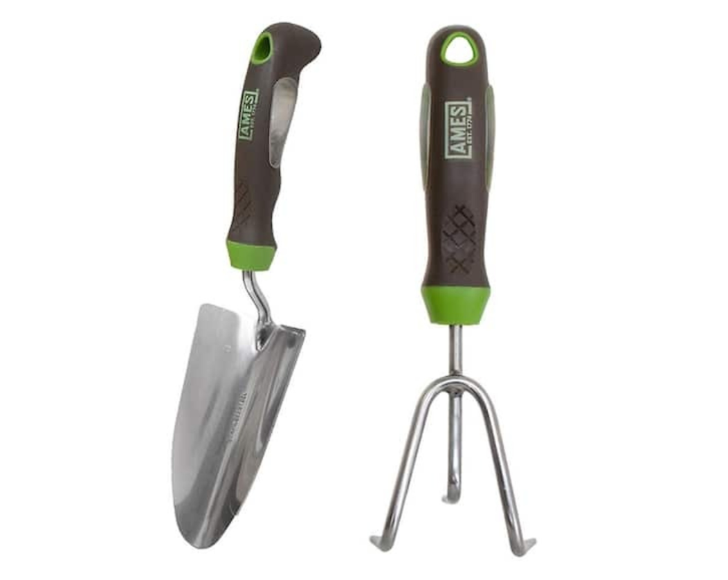 Trowel And Cultivator Garden Tool Set 2-Piece Ergo Gel Grip