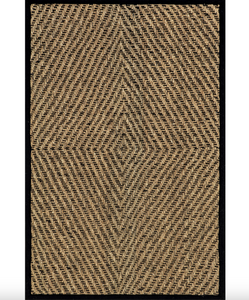Meara Geometric Striped Seagrass Area Rug 4'10" x 8'