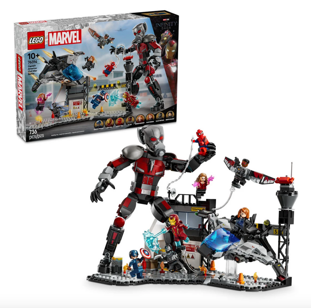 LEGO Marvel Captain America Civil War Action Battle 76314 Building Set
