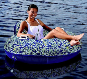 SEACHOICE Supreme Inflatable Lake Tube W/Cupholder 48"