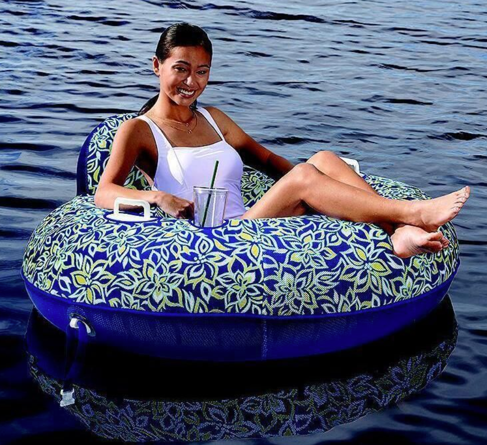 SEACHOICE Supreme Inflatable Lake Tube W/Cupholder 48