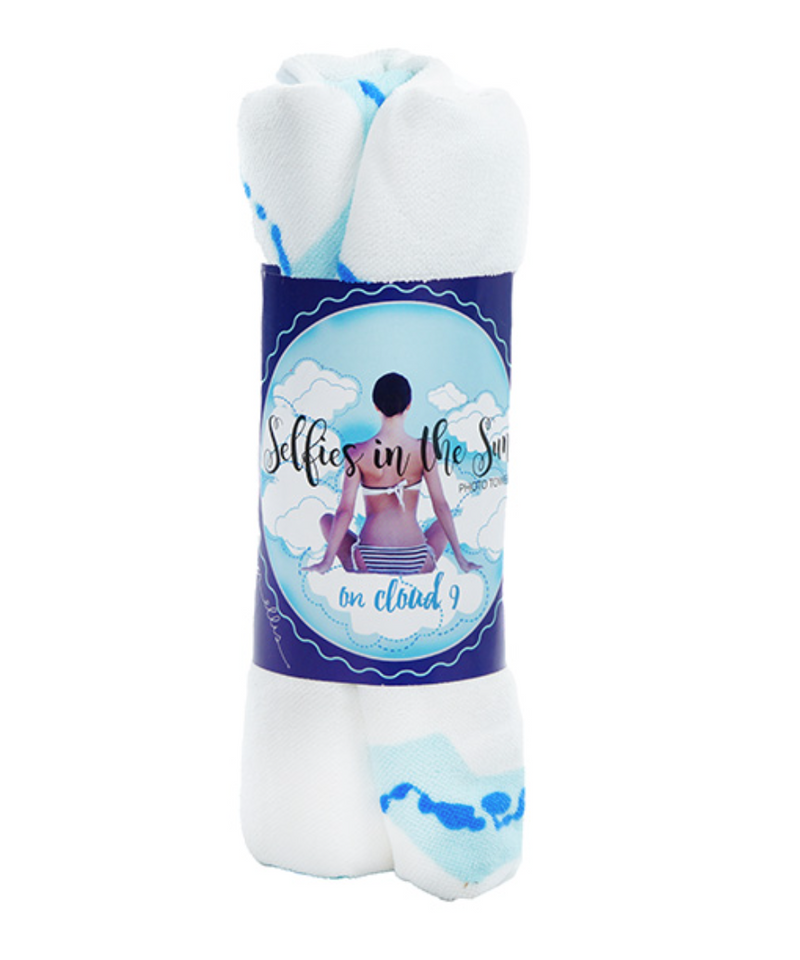 "On Cloud 9" 47" Round Beach Towel