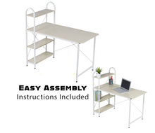 Load image into Gallery viewer, Computer Desk w/Shelves - White Frame
