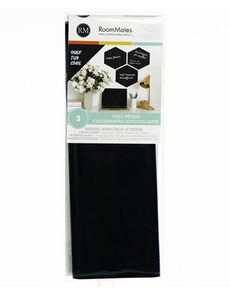 Black Chalk Hexagon Peel & Stick Wall Decals 13x5in