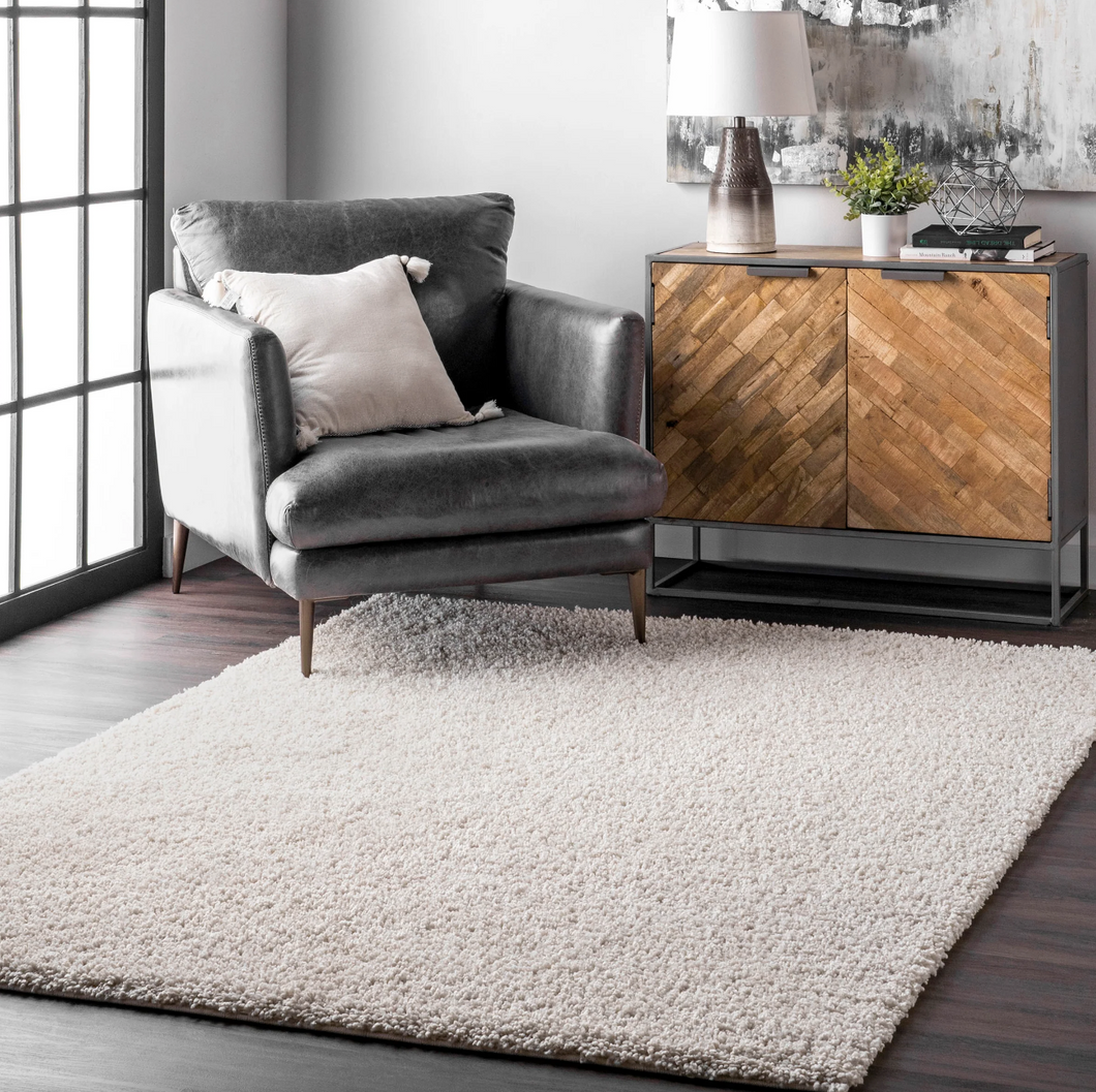 Clare Solid Shag Area Rug 5' 3