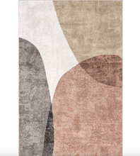 Load image into Gallery viewer, Emelia Abstract Circles Area Rug Beige 5&#39; 3&quot; x 7&#39; 7&quot;
