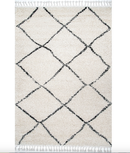 4' x 6' Jessie Moroccan Lattice Tassel Area Rug