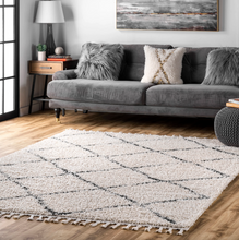 Load image into Gallery viewer, 4&#39; x 6&#39; Jessie Moroccan Lattice Tassel Area Rug
