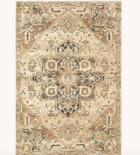 Load image into Gallery viewer, Tribal Medallion Tabetha Rug Tan 4&#39; x 6&#39;
