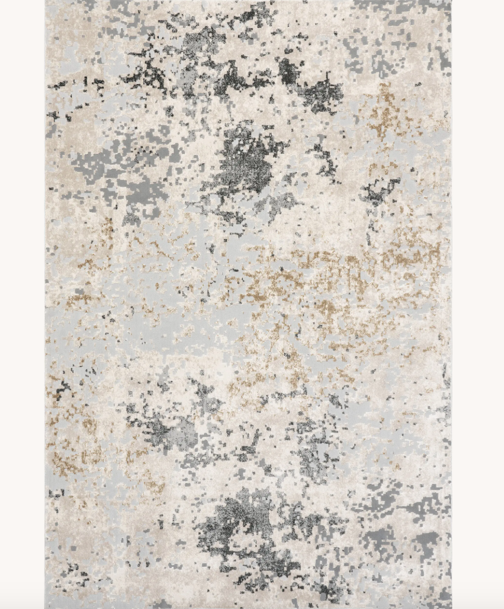 Chastin Modern Abstract Area Rug Beige 4' x 6' Rectangle