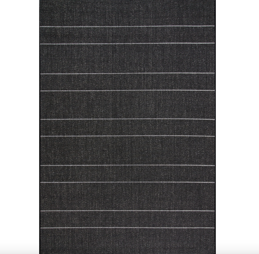 Alaina Indoor/Outdoor Striped Area Rug Black/Gray 3' x 5'