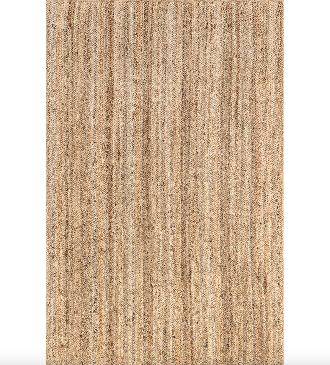 Rigo Hand Woven Farmhouse Jute Area Rug Natural 3' x 5'