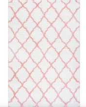 Load image into Gallery viewer, 4&#39; x 6&#39; Nelda Trellis Kids Shag Area Rug
