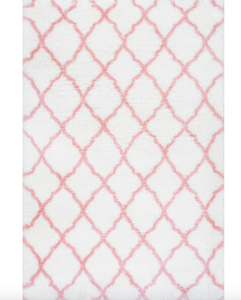 4' x 6' Nelda Trellis Kids Shag Area Rug