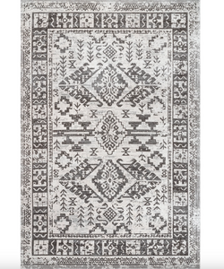 Serena Washable Seesaw Area Rug Gray 3'3" x 5'
