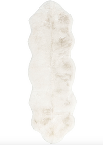 2' x 6' Eline Faux Sheepskin Machine Washable Area Rug