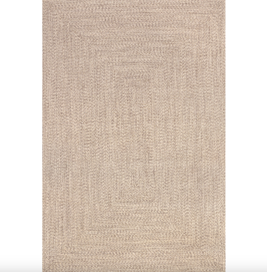 Wynn Braided Indoor/Outdoor Area Rug Tan 4' x 6' Rectangle